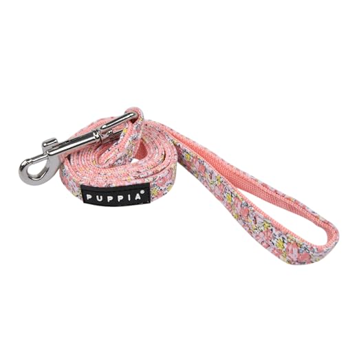 Puppia Kealoha Hundeleine mit Blumenmuster für kleine und mittelgroße Hunde, Rosa, Größe M von Puppia