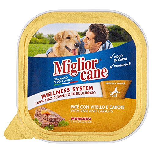 Puppia Migliorcane Pastete Nassfutter für Hunde (100% Made in Italy, Hauptzutat: Kalbfleisch und Karotten, Hundefutter nass, hochwertiger Hundesnack, Portionsgröße: 300 g) von Puppia