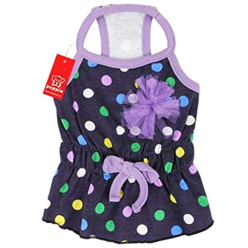 Puppia PALA-TS842 Hundeshirt Kleid Fiesta, M, blau von Puppia