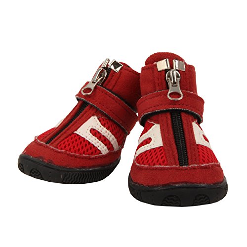 Puppia PAMD-SH065 Hiker Schuhe, L, rot von Puppia