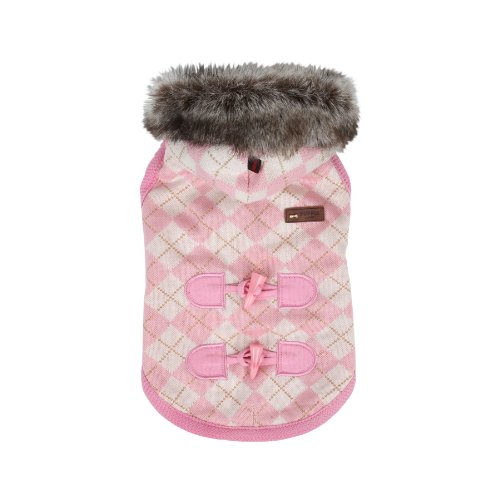 Puppia PAND-VT1172 Argyle Mode Mantel, L, rosa von Puppia