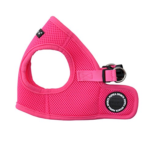 Puppia Hundegeschirr Weste in Neonfarben - Hochwertig und Komfortabel - Auch als Welpengeschirr verwendbar, Pink, L PAPA-AH1325 Weste Neon Soft von Puppia