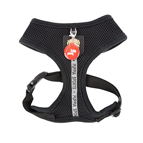 Puppia PAQA-AC1428 Hunde Geschirr, Dex Harness A, X-Large, schwarz von Puppia