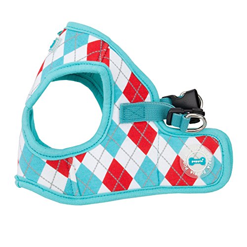 Puppia PAQA-AH1410 Hunde Weste, Argyle Harness B, X-Large, blau von Puppia