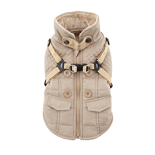 Puppia PAQD-VT1463 Wilkes, Wintermantel, L, beige von Puppia