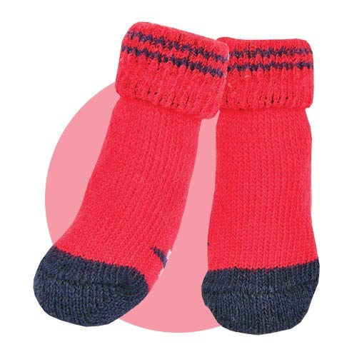 Puppia PARD-SO1591-RD-L Socken Für Hunde Dylan, L, Rot von Puppia