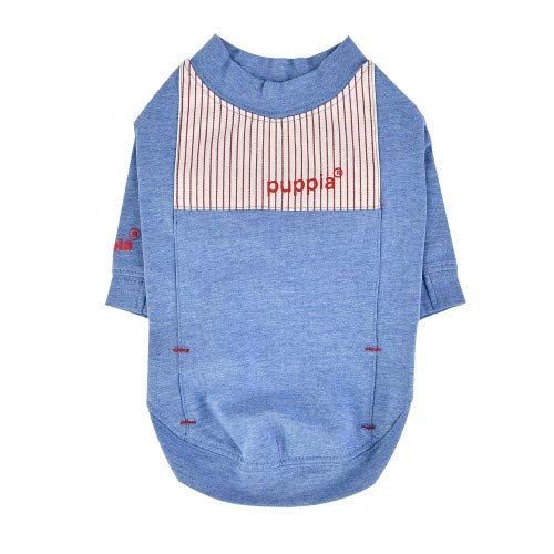 Puppia PATA-TS1720-MB-L Kelby Blue L Hunde-Shirt von Puppia