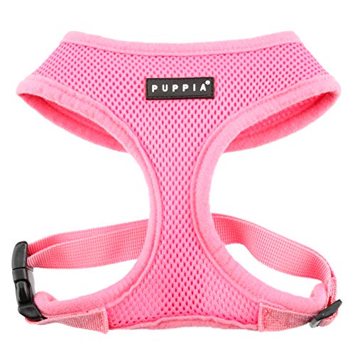 Puppia Hundegeschirr für kleine und mittelgroße Hunde - super weich in vielen Farben - Auch als Welpengeschirr verwendbar -Antizuggeschirr für Hunde, Pink, XL von Puppia