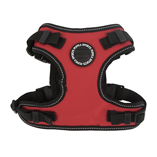 Puppia PLRA-HF9323 Geschirr Trek Safety Harness F, L, rot von Puppia