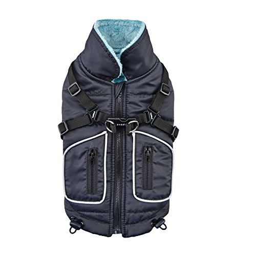 Puppia PLRD-VT9343 Wintermantel Pioneer, XXL, schwarz von Puppia