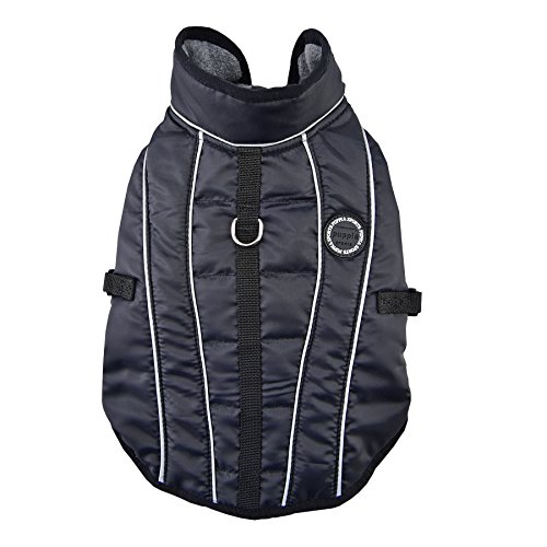 Puppia PLRD-VT9344 Wintermantel Expedition, M, schwarz von Puppia