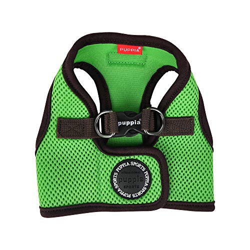 Puppia Soft Harness II - Weiches Westengeschirr für kleine und mittelgroße Hunde - sehr komfortabel und leicht anzuziehen, Grün, PUHB1770GRL von Puppia