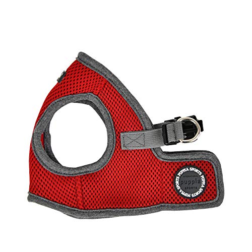 Puppia Soft Harness II - Weiches Westengeschirr für kleine und mittelgroße Hunde - sehr komfortabel und leicht anzuziehen Soft Harness II B Wein Rot M von Puppia