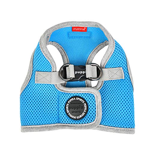 Puppia Soft Harness II - Weiches Westengeschirr für kleine und mittelgroße Hunde - sehr komfortabel und leicht anzuziehen, Himmel Blau, PUHB1770SBS von Puppia