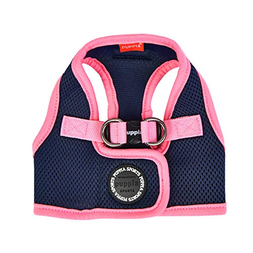 Puppia Soft Harness II - Weiches Westengeschirr für kleine und mittelgroße Hunde - sehr komfortabel und leicht anzuziehen, Navy Blau, PUHB1770NYL von Puppia