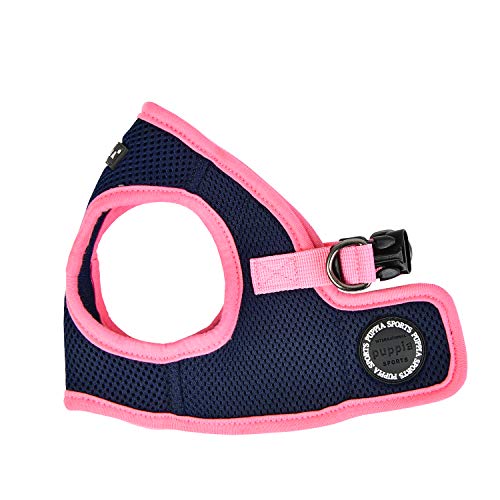 Puppia Soft Harness II - Weiches Westengeschirr für kleine und mittelgroße Hunde - sehr komfortabel und leicht anzuziehen, Navy Blau, PUHB1770NYS von Puppia