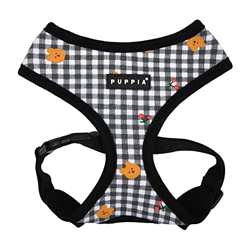 Puppia Spring and Summer Fashion Over-The-Head Hundegeschirr, Schwarz_Baba, Größe L von Puppia