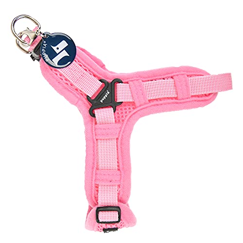 Puppia Weiches Hundegeschirr für kleine und mittelgroße Hunde - X Style Air Mesh, PAVA-HX1917-PK-M, pink von Puppia