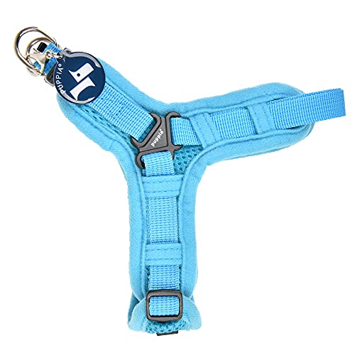 Puppia Weiches Hundegeschirr für kleine und mittelgroße Hunde - X Style Air Mesh, PAVA-HX1917-SB-M, himmelblau, M von Puppia