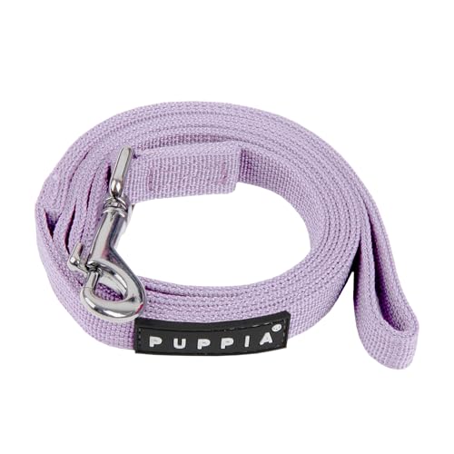 Puppia Zweifarbige Hundeleine, robust, langlebig, bequemer Griff, für kleine und mittelgroße Hunde, Violett, Größe S von Puppia