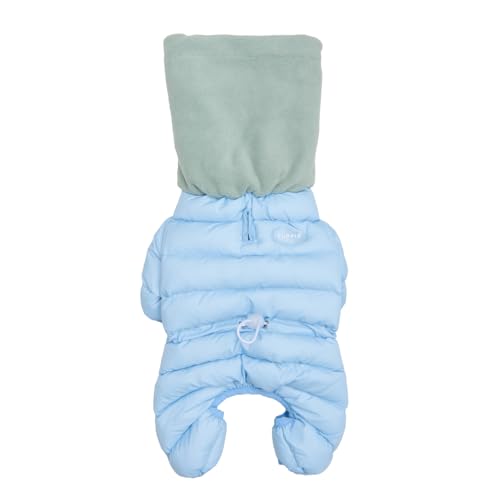 Snood Padding Jumpsuit Overall Hundemantel Hellblau L von Puppia