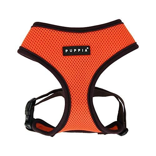 Puppia Soft Harness II - Weiches Hundegeschirr für kleine und mittelgroße Hunde - sehr komfortabel und verstellbar, PUHA1770ORL, Orange, L von Puppia