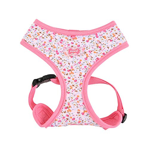 Puppia Wildflower Geschirr A - Rosa - XL von Puppia