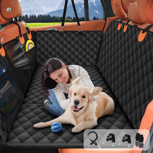 PuppyuWill Rücksitzverlängerung für Hunde, wasserdichter Hunde-Autositzbezug, harte Unterseite, abnehmbar von PuppyuWill