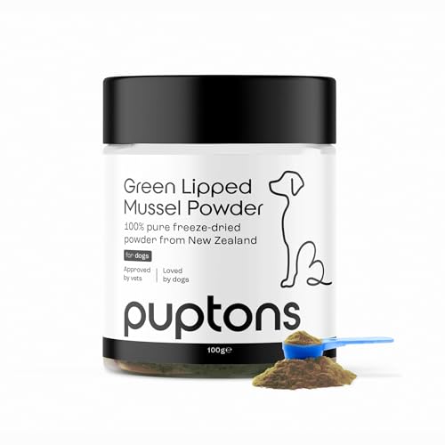 Puptons 100% reines Grünlippmuschelpulver für Hunde (300g) von Puptons