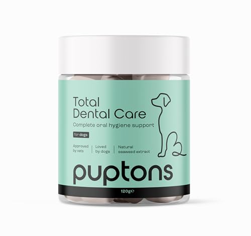 Total Dental Care Plaque & Tartar Remover Powder for Dogs | Mundgeruch Behandlung | Hilft Zahnbelag von Zähnen zu entfernen (120 g) von Puptons