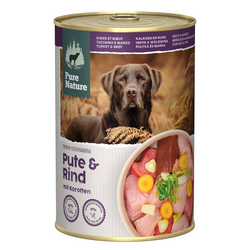 Pure Nature ADULT Pute & Rind 6x400g von Pure Nature