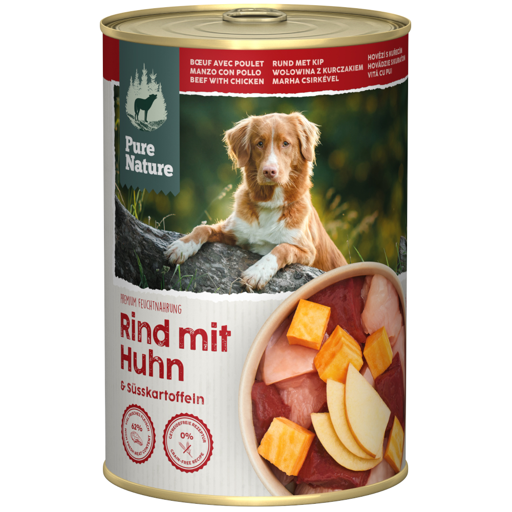 Pure Nature Adult 6 x 400 g - Rind mit Huhn von Pure Nature