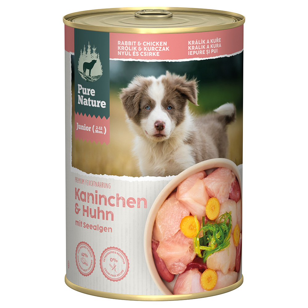 Pure Nature Junior Kaninchen & Huhn - 6 x 400 g von Pure Nature