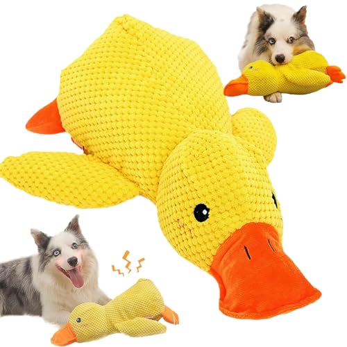 Pureadee Mellow Dog Beruhigende Ente, Die Mellow Dog Duck, Beruhigende Ente Hundespielzeug (Gelb) von Pureadee