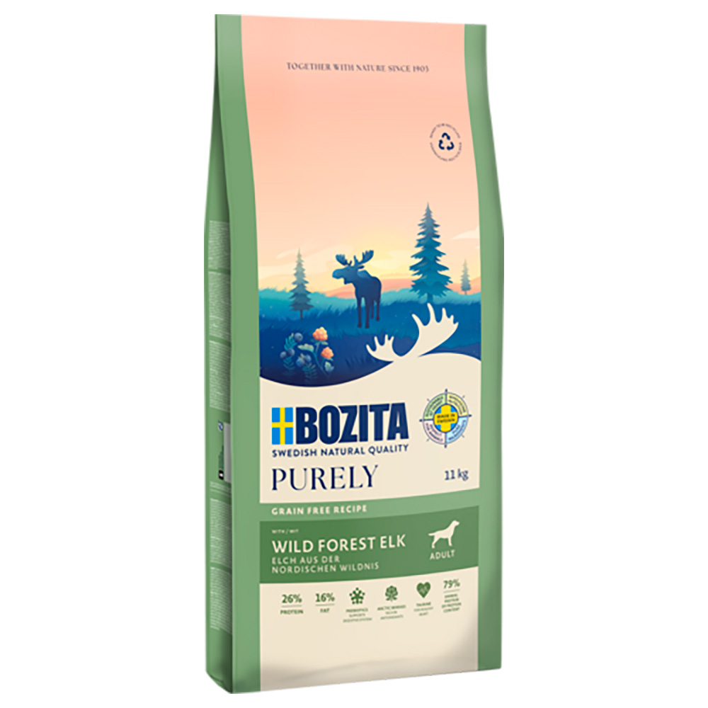 11 kg Bozita Dog Purely Grain Free zum Sonderpreis! - Adult Elch von Purely