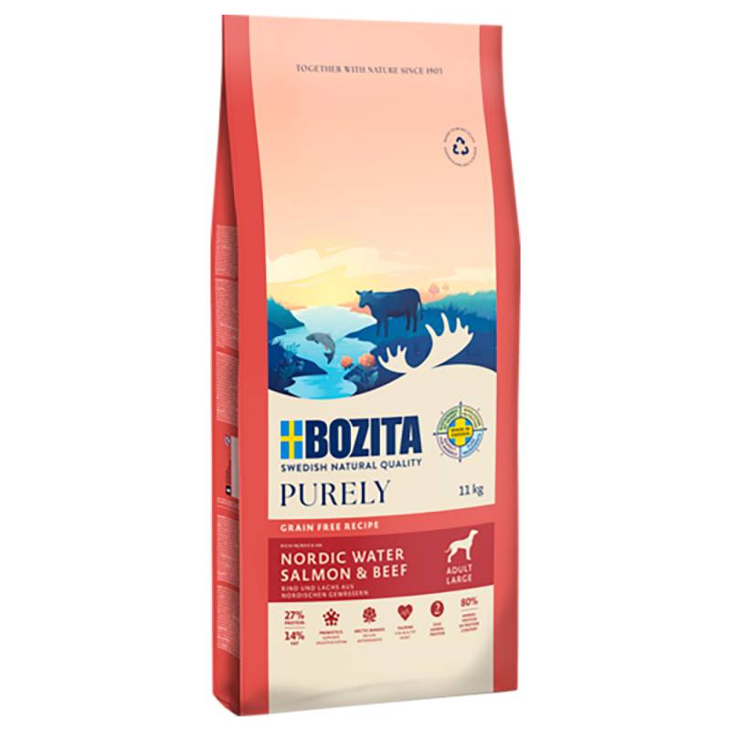 11 kg Bozita Dog Purely Grain Free zum Sonderpreis! - Adult Large Lachs & Rind von Purely