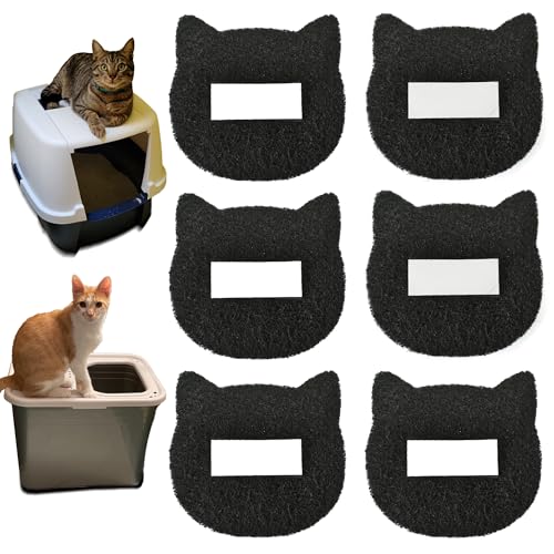 PurifyLogix Universelle Ersatz-Kohlefilter für Katzentoiletten, zum Aufkleben, kompatibel mit den meisten Katzentoiletten, Aktivkohlefilter zur Absorption von Gerüchen und zur Kontrolle der von PurifyLogix