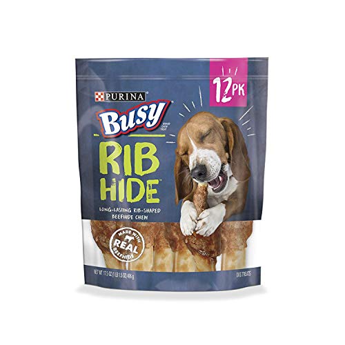 Purina Busy Kauspielzeug aus echtem Rindsleder, Riphide, 12 ct. Pouch, Nicht zutreffend von Purina Busy