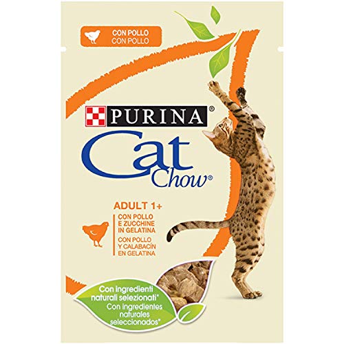 Cat Chow Purina Purina Katzenfutter für Erwachsene mit Huhn, 24 x 85 g, 1 Packung von Purina Cat Chow