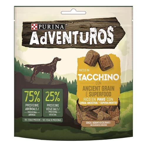 Purina Adventuros Ancient Grain und Superfood Hundesnack reich an Truthahn mit Ancient Grain und Superfood, 6 Packungen à 120 g von Purina Cat Chow