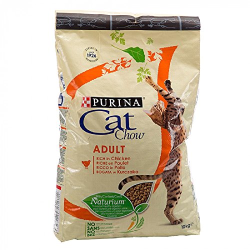 Purina Cat Chow | Erwachsene | Trockenfutter für Katzen | NaturiumTM | Huhn | 10 kg | Beutel von Purina Cat Chow