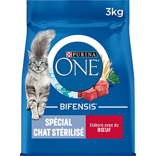 Futterkroketten für Katzen von Purina One, speziell für ausgewachsene Katzen, sterilisiert, Größe und Geschmack wählbar 4er Pack von PURINA ONE