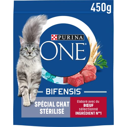 Futterkroketten für Katzen von Purina One, speziell für ausgewachsene Katzen, sterilisiert, Größe und Geschmack wählbar. von PURINA ONE