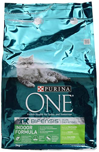 One Indoor Formula Katzenfutter Truthahn, 3 kg von PURINA ONE