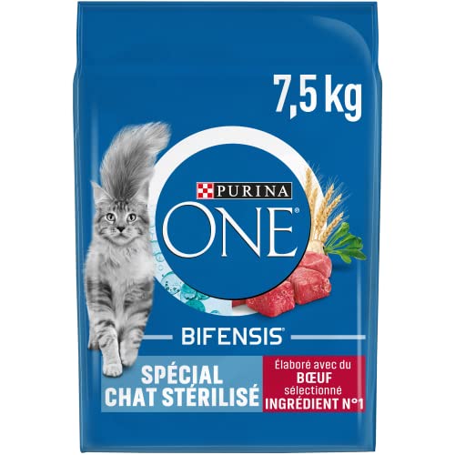 PURINA ONE Bifensis Katzenfutter sterilisiert | Trockenfutter mit Rindfleisch für ausgewachsene Katzen | Beutel mit 7,5 kg von PURINA ONE