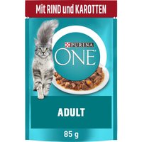 Purina ONE Adult 26x85g mit Rind und Karotten von Purina One