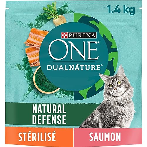 Purina One Dua Nature Katzenfutter mit Spirulina, Lachs, 1,4 kg von PURINA ONE