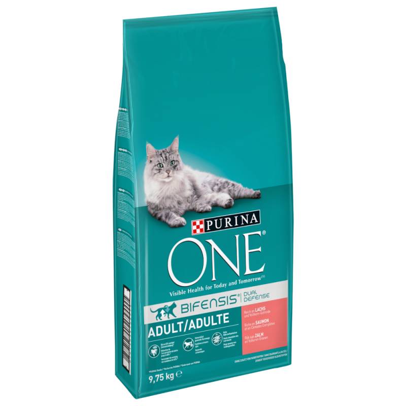 1,75 kg gratis! 9,75 kg PURINA ONE - Adult Lachs & Vollkorngetreide von Purina One