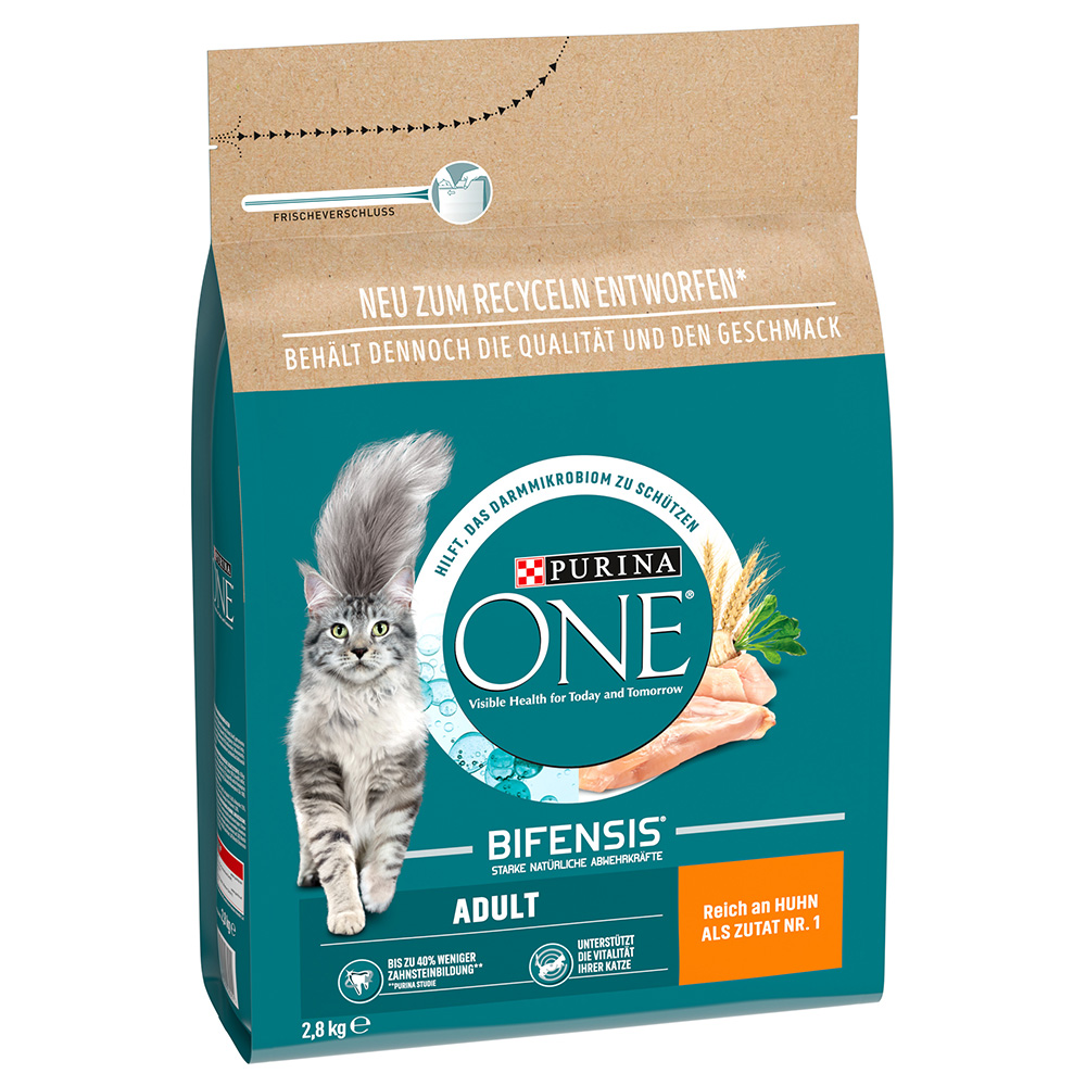 4 x 2,8 kg Purina ONE zum Sonderpeis! - Adult Huhn & Vollkorngetreide von Purina One