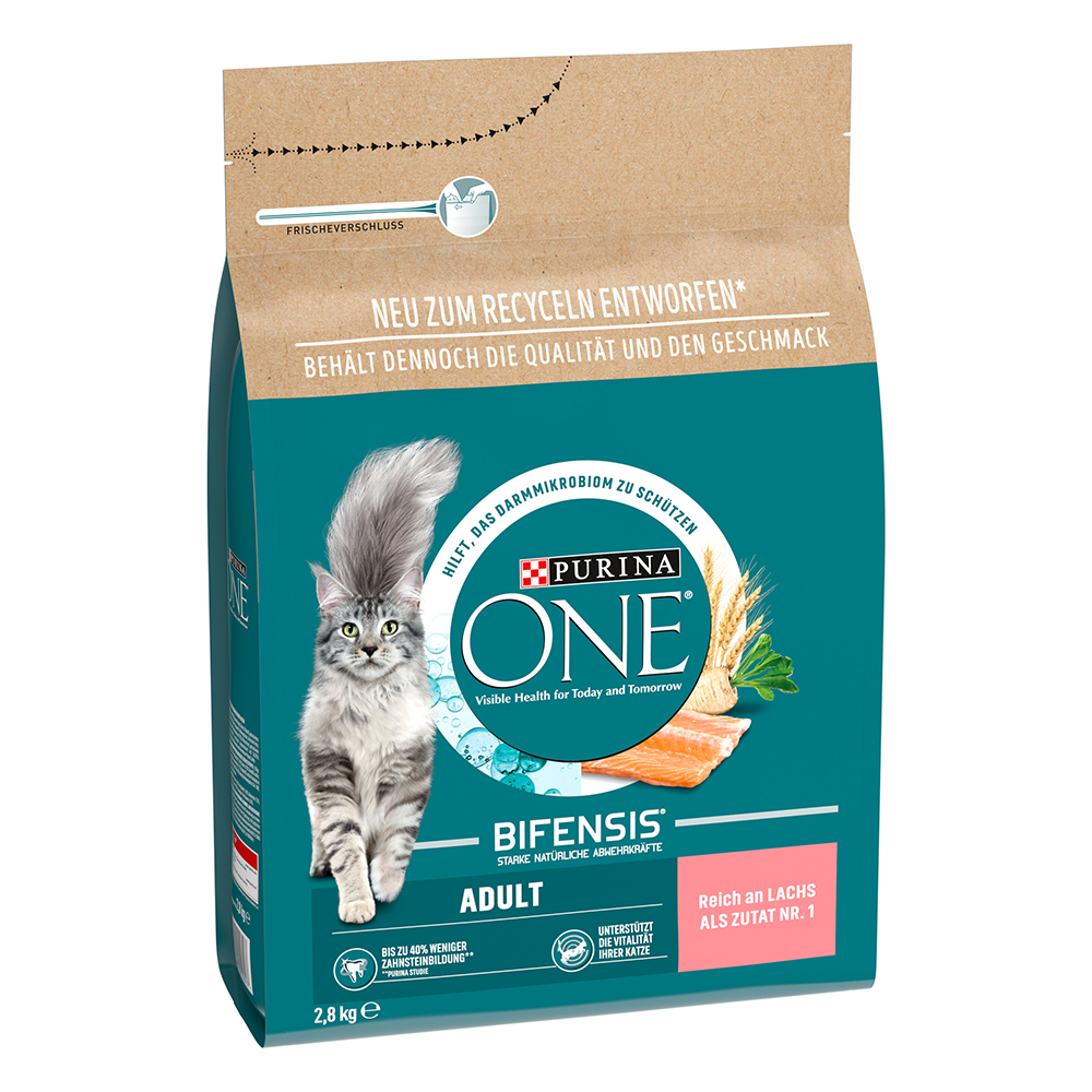 4 x 2,8 kg Purina ONE zum Sonderpeis! - Adult mit Lachs & Vollkorngetreide von Purina One